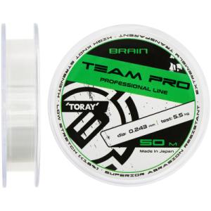 Волосінь Brain Team Pro 50m (clear) 0.243mm 5.5kg (1858.26.89)
