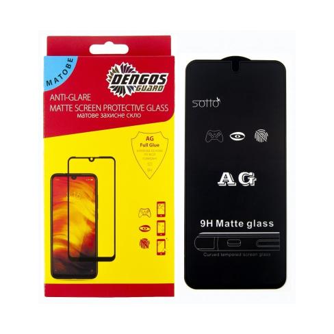 Стекло защитное Dengos Full Glue Matte Infinix Hot 12 Play black frame (TGFG-MATT-41)