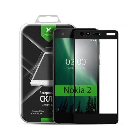 Скло захисне Vinga для Nokia 2 Black (VTPGS-N2B)
