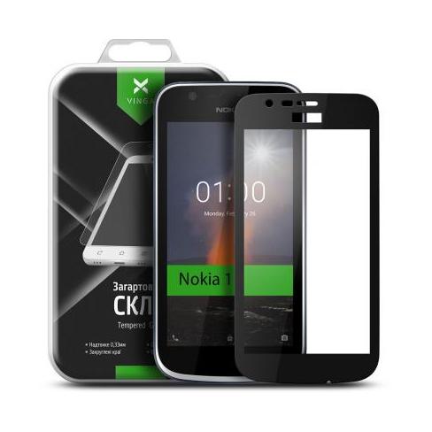 Стекло защитное Vinga для Nokia 1 Black (VTPGS-N1B)