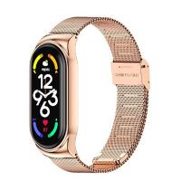 Ремешок для фитнес браслета BeCover Metal для Xiaomi Mi Smart Band 7 Rose Gold (707496)