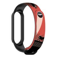 Ремешок для фитнес браслета Armorstandart Superhero для Xiaomi Mi Band 7/6/5 Bat siluet Black (ARM59264)