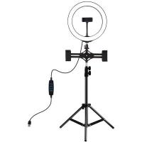 Набір блогера Puluz Ring USB LED lamp 10"+ tripod 1.1m (PKT3053B)