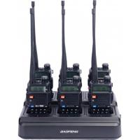 Портативна рація Baofeng UV-5R Black SIX PACK+Зарядный комплект (BL-5X6 + 6 АКБ BL-5) (UV-5R_6_6WCBF888S_BL-5)