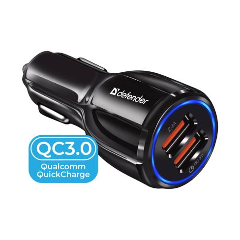 Зарядний пристрій Defender 2xUSB 30W (2xUSB-A) QC3.0 3А UCA-100