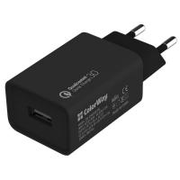 Зарядное устройство ColorWay 1USB Quick Charge 3.0 (18W) black + cable micro USB (CW-CHS013QCM-BK)