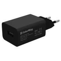 Зарядний пристрій ColorWay 1USB AUTO ID 2A (10W) black + cable micro USB (CW-CHS012CM-BK)