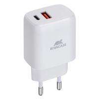 Зарядное устройство RivaCase 1 USB-A + 1 Type-C, QC 3.0+PD 20W (PS4192 W00 (White))