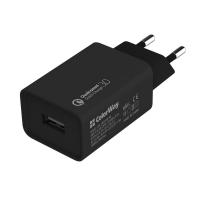 Зарядное устройство ColorWay 1USB Quick Charge 3.0 (18W) black (CW-CHS013Q-BK)