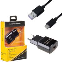 Зарядний пристрій Grand-X Quick Charge QС3.0, + cable USB -> Type C 1m (CH-550TC)