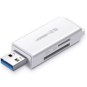 Считыватель флеш-карт Ugreen USB 3.0 to TF + SD CM104 White (40753)