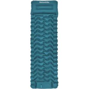 Матрас надувной Naturehike CNK2550WS019, 200х60х6.5 см, синій із вбудованою помпою (6977465869661)