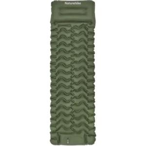Матрас надувной Naturehike CNK2550WS019, 200х60х6.5 см, зелений із вбудованою помпою (6977465869654)
