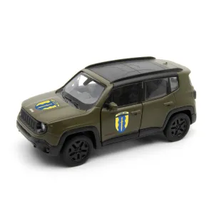 Масштабная модель автомобиля TechnoDrive серии Шевроны Героев - Jeep Renegade Trailhawk - Айдар (250351W)