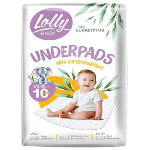Пелюшки для малюків Lolly 60*60 см 10 шт (4820174981808)