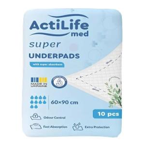 Пелюшки для малюків ActiLife Med Super 60 х 90, 10 шт (4820174981433)