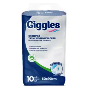 Пелюшки для малюків Giggles 60х90 см 10 шт (8680131202027)