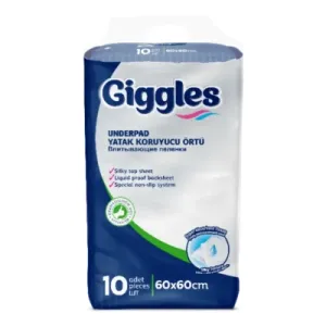 Пелюшки для малюків Giggles 60х60 см 10 шт (8680131205042)