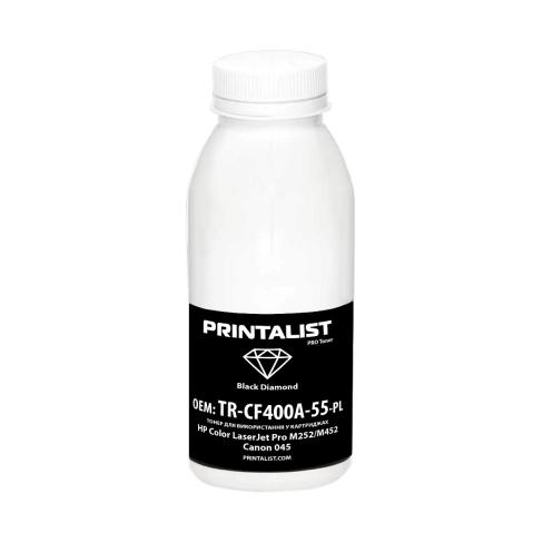 Тонер HP CLJ Pro M252/M452, Canon 045, 60г Black Printalist (TR-CF400A-55-PL)