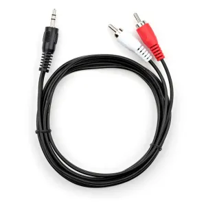 Кабель мультимедийный Jack 3.5mm M to 2xRCA 1.5 m Vinga (VCPDCJ35MRCA21.5BK)