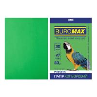 Бумага Buromax А4, 80g, INTENSIVE green, 20sh (BM.2721320-04)