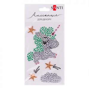 Набор для творчества Santi Unicorn аплікація зі страз самоклеючих 9.5х15 см (742537)
