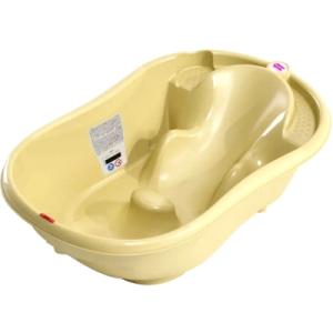Ванночка Ok Baby Onda з анатомічною гіркою і термодатчиком, жовтий (38231300)