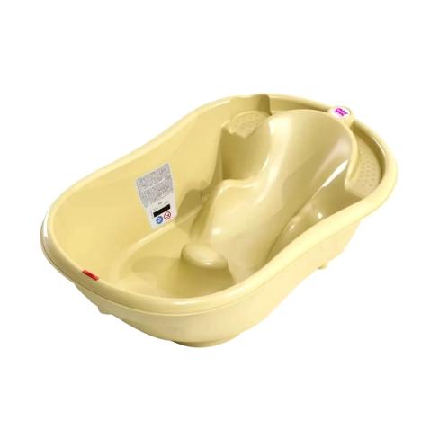Ванночка Ok Baby Onda з анатомічною гіркою і термодатчиком, жовтий