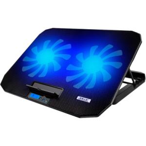 Подставка для ноутбука IceCoorel 10-18", 2*125mm 1400 RPM, 2*USB, 360x260x32 mm, Black (N106)