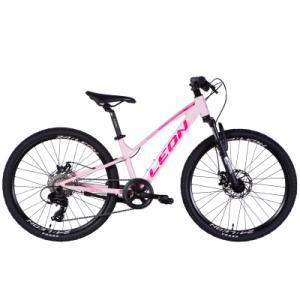 Велосипед Leon 24" JUNIOR DD рама-12" AL 2025 рожевий з малиновим (OPS-LN-24-114)