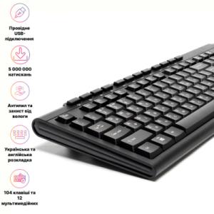 Клавиатура Hölmer K-01OF USB UA Black (K-01OF)