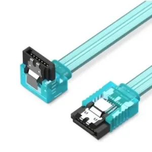 Кабель для передачі даних SATA 3.0 7pin F/F 0.5m L Blue VENTION (KDDSD)