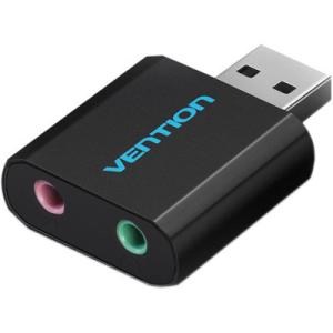 Звукова плата VENTION Audio USB 2х3,5mm jack Metal (VAB-S17-B)
