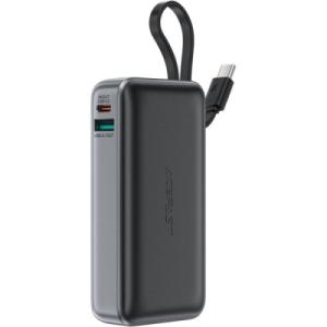 Батарея універсальна Acefast 10000mAh 30W PD, USB-C witch cable, USB-A, Li-Pol, M7 Black (6974316283379)