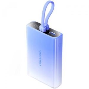 Батарея універсальна VENTION 10000mAh 22,5W PD, USB-A, USB-C In/Out, Lightning In/Out, LED display, Blue (FHZL0)