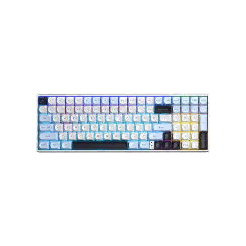 Клавиатура Aula S100pro RGB KRGD Brown Switch Wireless/Bluetooth/Type-C UA White/Black (6948391205755)