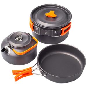 Набор туристической посуды СИЛА каструля + сковорода + чайник (960551)