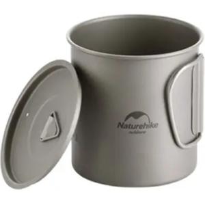 Чашка туристическая Naturehike NH20CJ005 титанова з ручкою 600 мл (6927595769966)
