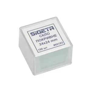 Аксессуар для микроскопов Sigeta Покривне скло 24x24 мм (100 шт) (65193)