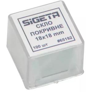 Аксесуар до мікроскопів Sigeta Покривне скло 18x18 мм (100 шт) (65192)