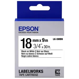 Лента для принтера этикеток Epson LK5WBN (C53S655006)