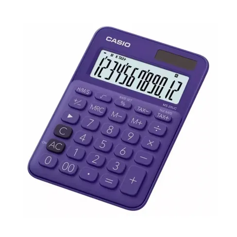 Калькулятор Casio MS-20UC-PL-W-EC, фіолетовий (CALC-CAS-MS-20UC-PL)