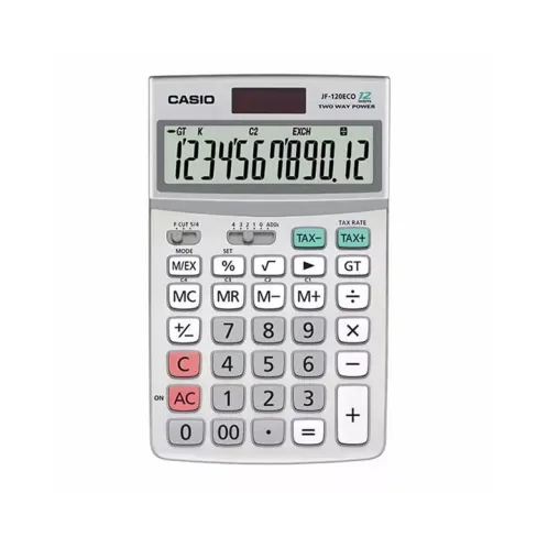 Калькулятор Casio JF-120ECO-W-EP, сірий (CALC-CAS-JF-120ECO-W)