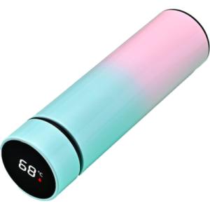 Термос Merlion з цифровим термометром 0,5 л, блакитно-рожевий (SUS-304E-BP/500)