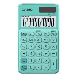 Калькулятор Casio SL-310UC-GN-W-EC, зелений (CALC-CAS-SL-310UC-GN)