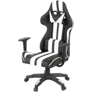 Крісло ігрове Аклас Стрік Light ANF Білий (PU-чорний/білий) (00160343)