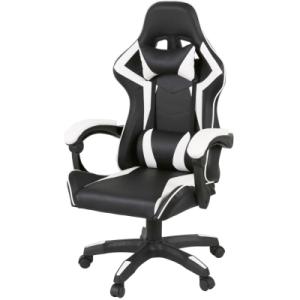 Крісло ігрове Аклас Бешкет ANF підліткове Білий (PU-чорний/білий) (00160336)