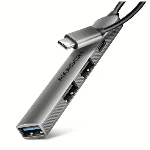 Концентратор AXAGON USB-C to 1xUSB-A 5Gbps + 2xUSB-A 480Mbps + 1xUSB-C 480Mbps 0.12m aluminum (HUE-STC)