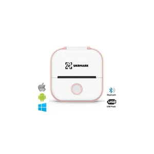Принтер чеків UKRMARK P02PK Bluetooth, біло-рожевий (900888)