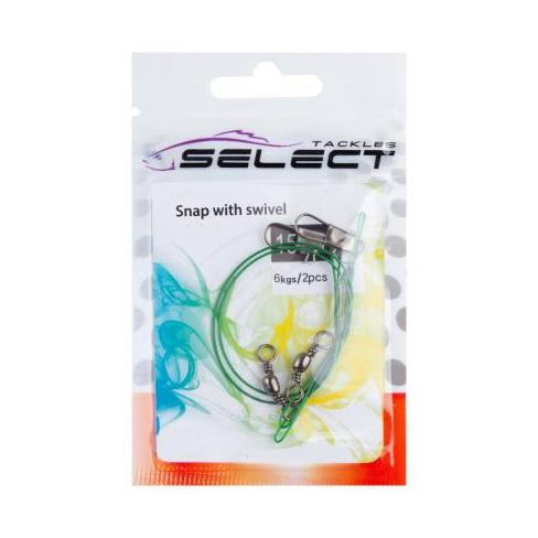Поводок Select Поводок Select плетеный зеленый 1x7 18cm 9кг (2шт/уп) (1870.24.03)